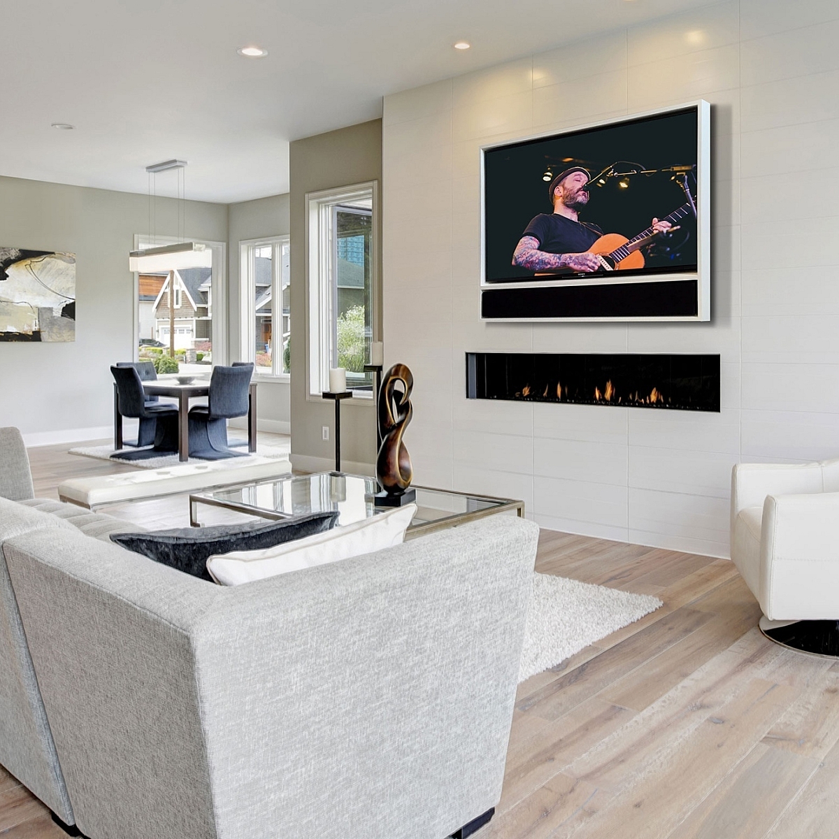 Leon Speakers Edge Media Frame Matte White