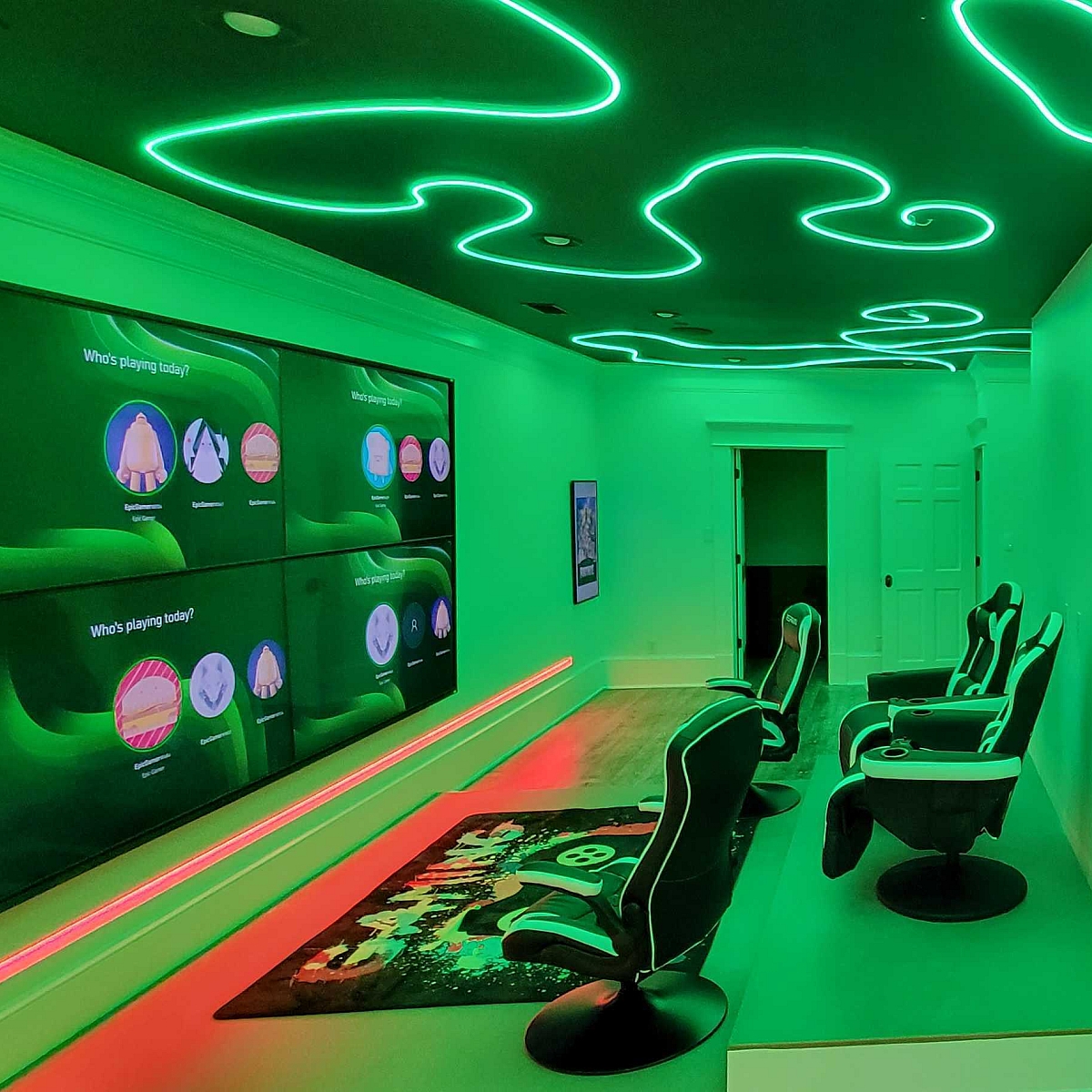 custom led lighting gaming room