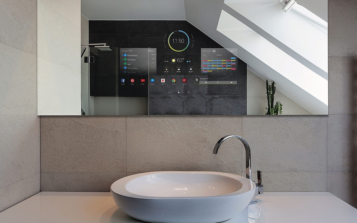 SMRT Dashboard Single Vanity HR Mirror Screen