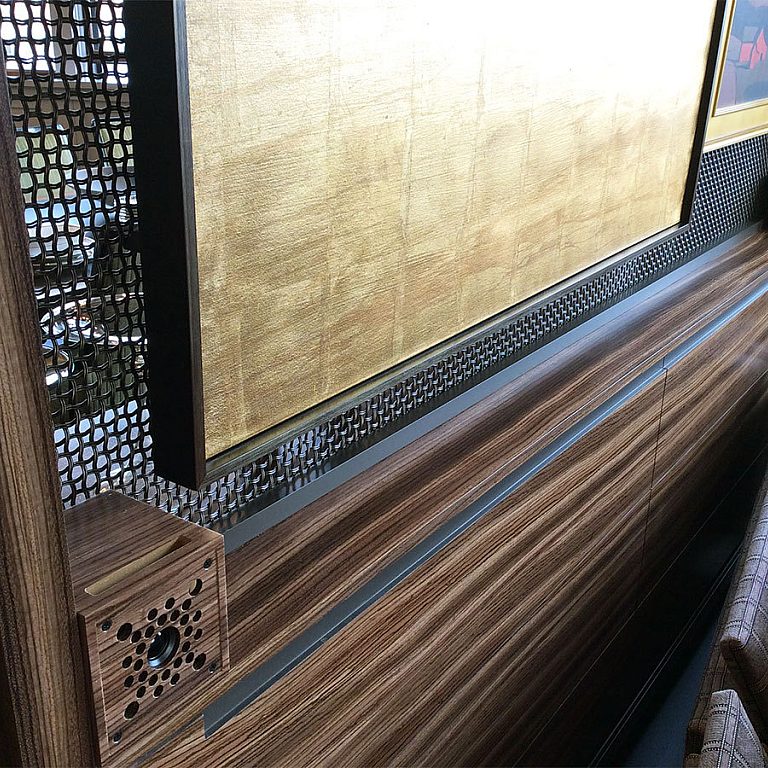 Wood wall detail interior design