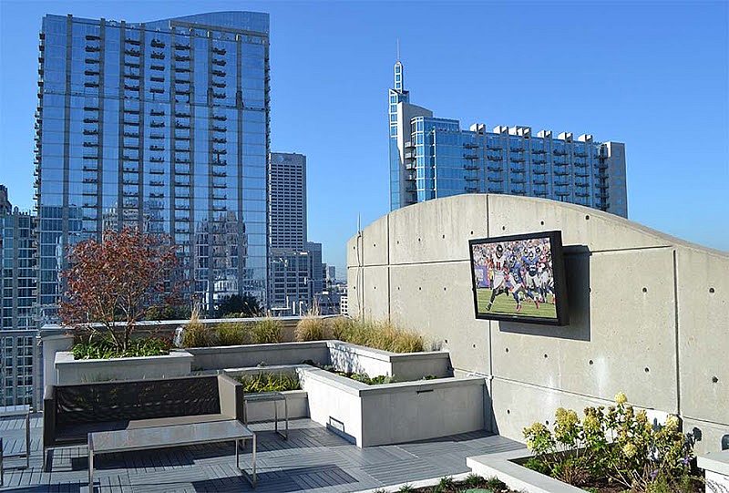 Sunbrite outdoor tvs on rooftop
